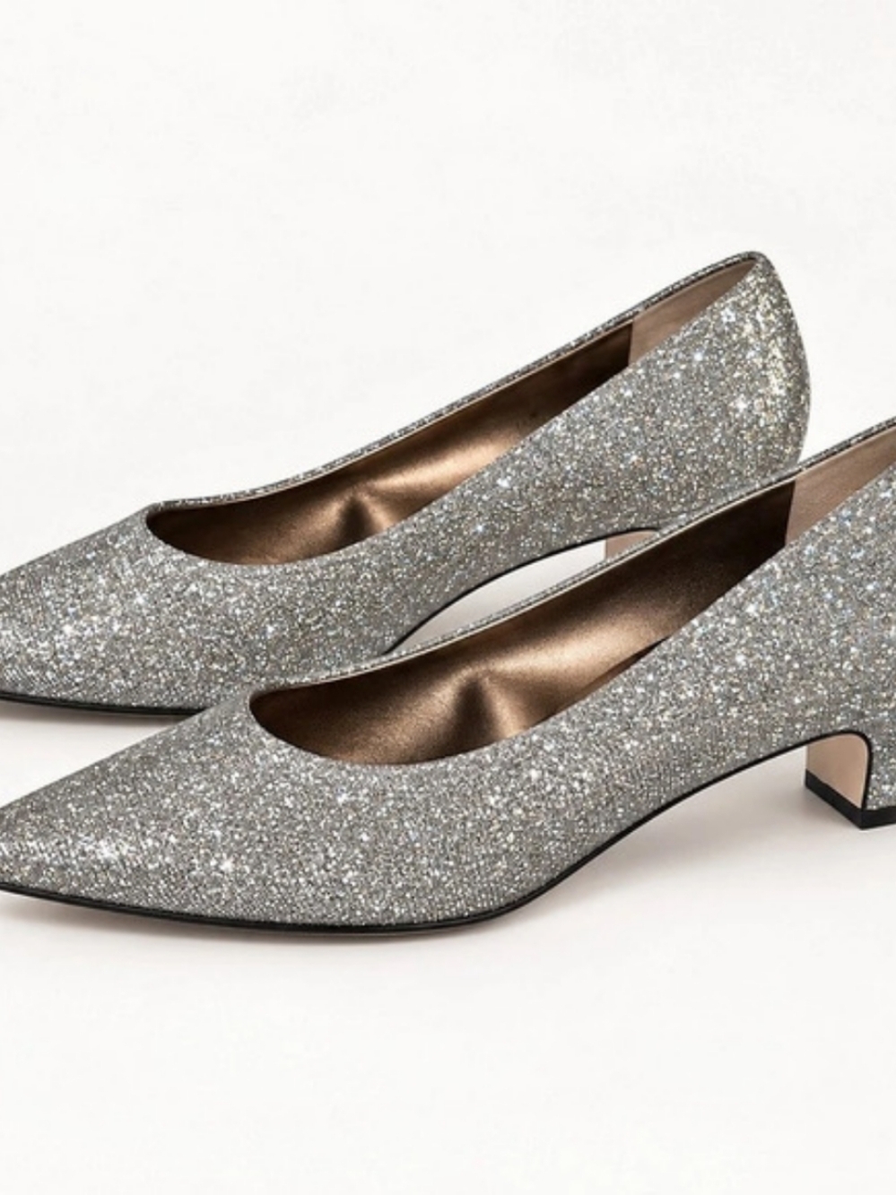 VANELi Astyr Silver Glitter Pointed Toe Pumps Size 10W